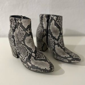 Ankle Snake Print Bootie